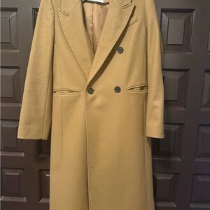 Babaton Double-Breasted Trench Coat in Camel